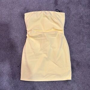 Yellow mini dress